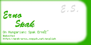 erno spak business card